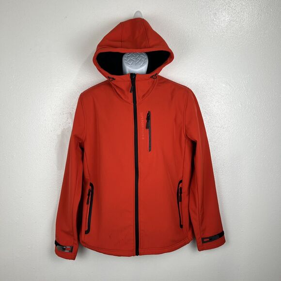 Superdry Jacket Men Large Red Black Zip Up Windbreaker Honeycomb Lined Outdoor - Picture 16 of 16